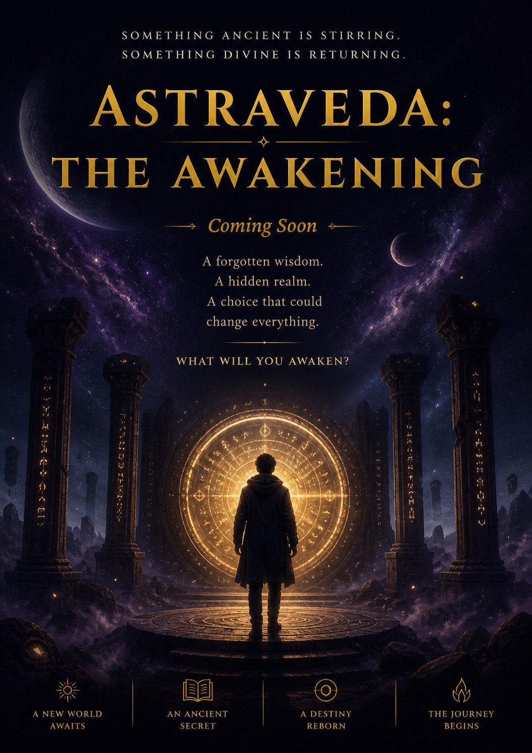 AstraVeda: The Awakening — official coming soon poster